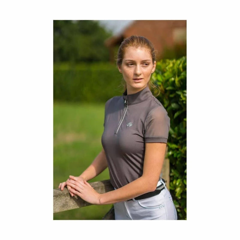 HY MADDIE Mesh Show Shirt - Grey