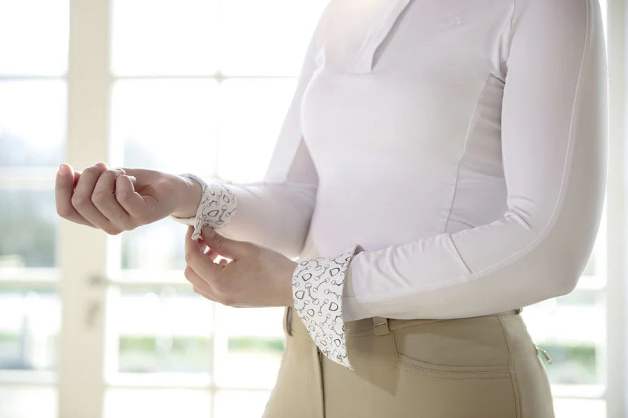 HKM Hunter Long Sleeved Show Shirt - White